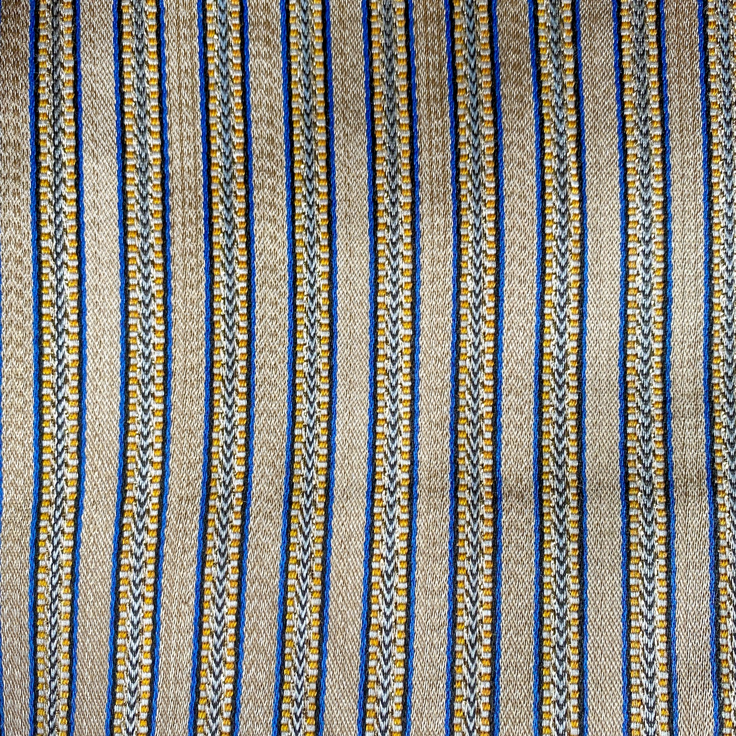 Saya Fabric: Beige and Blue