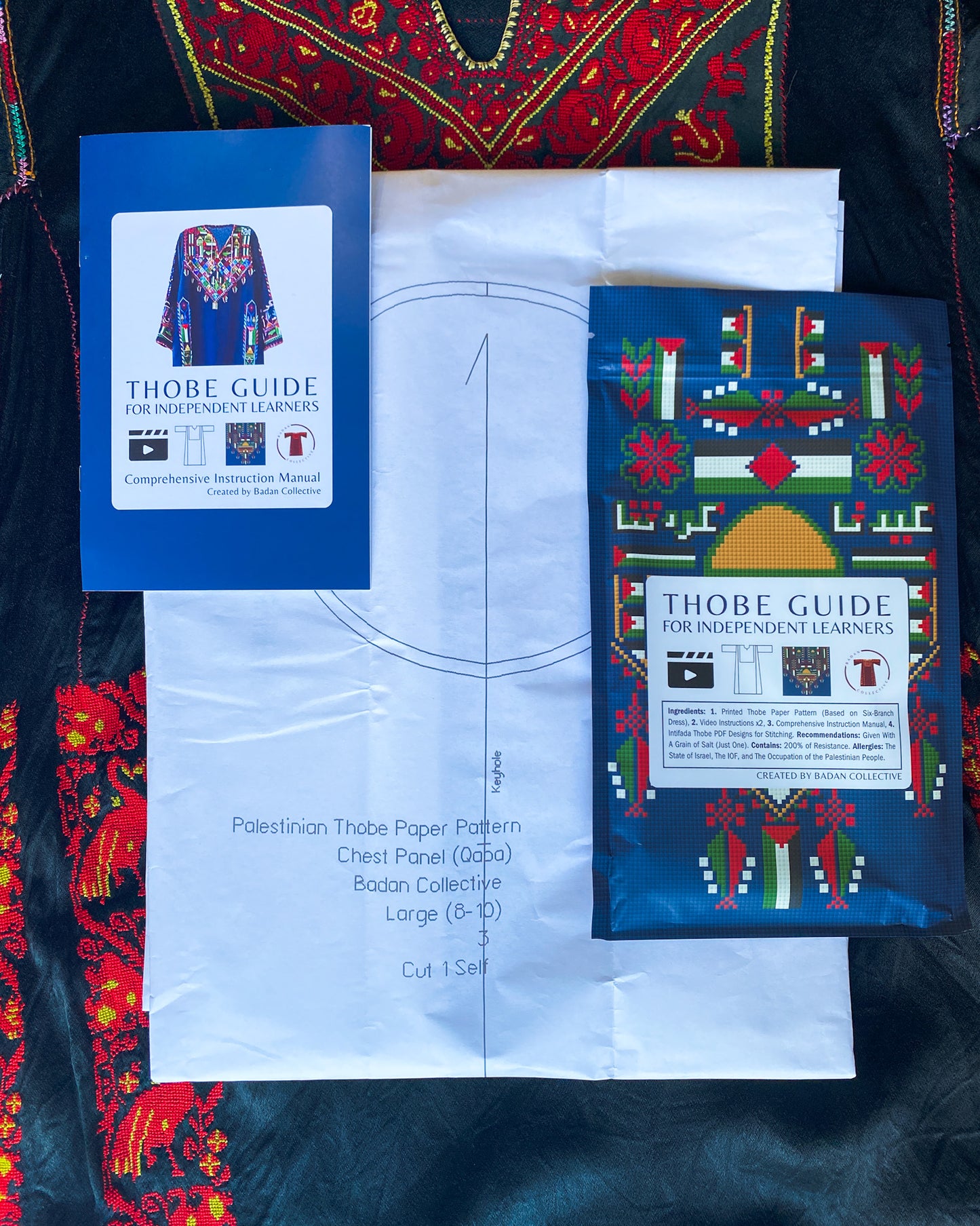 Thobe, Palestinian Thobe, Tatreez, Palestinian Dress, Intifada Thobe, Palestine, Tatreez on Dress, Tatreez on Clothes, Palestinian Embroidery, Badan Collective, Tatreez and Tea, Linasthobe, Lina Thobe, Tirazain, Tatreez Traditions