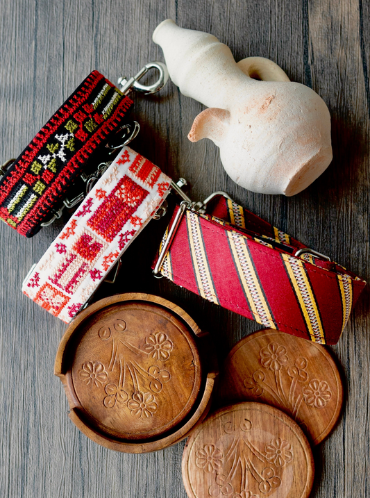 Saya Bag Strap: Red and Gold