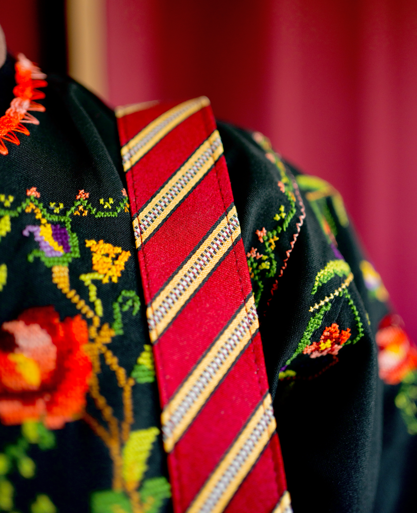 Bag Strap: Red and Gold