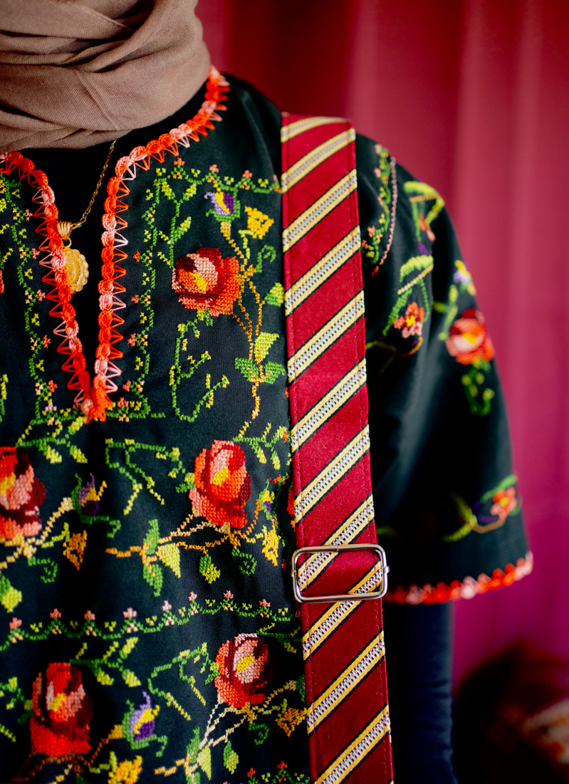 Bag Strap: Red and Gold