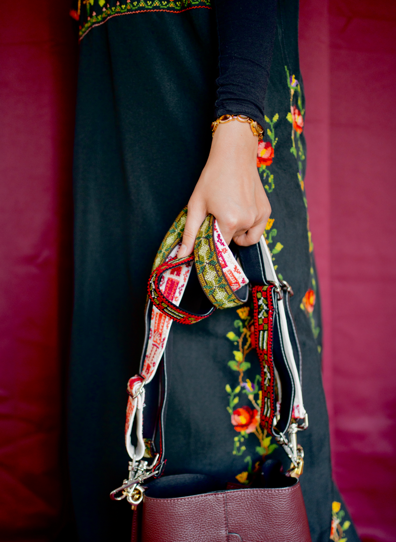 Tatreez Bag Strap: Land and Olives